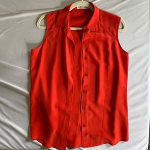 Everlane Relaxed Silk Sleeveless Button Down